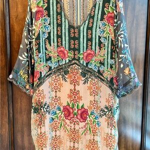 Johnny Was Floral Multicolor Women's Tunic